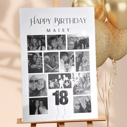 18th Birthday Photo Collage Acrylic Keepsake Gift - A2