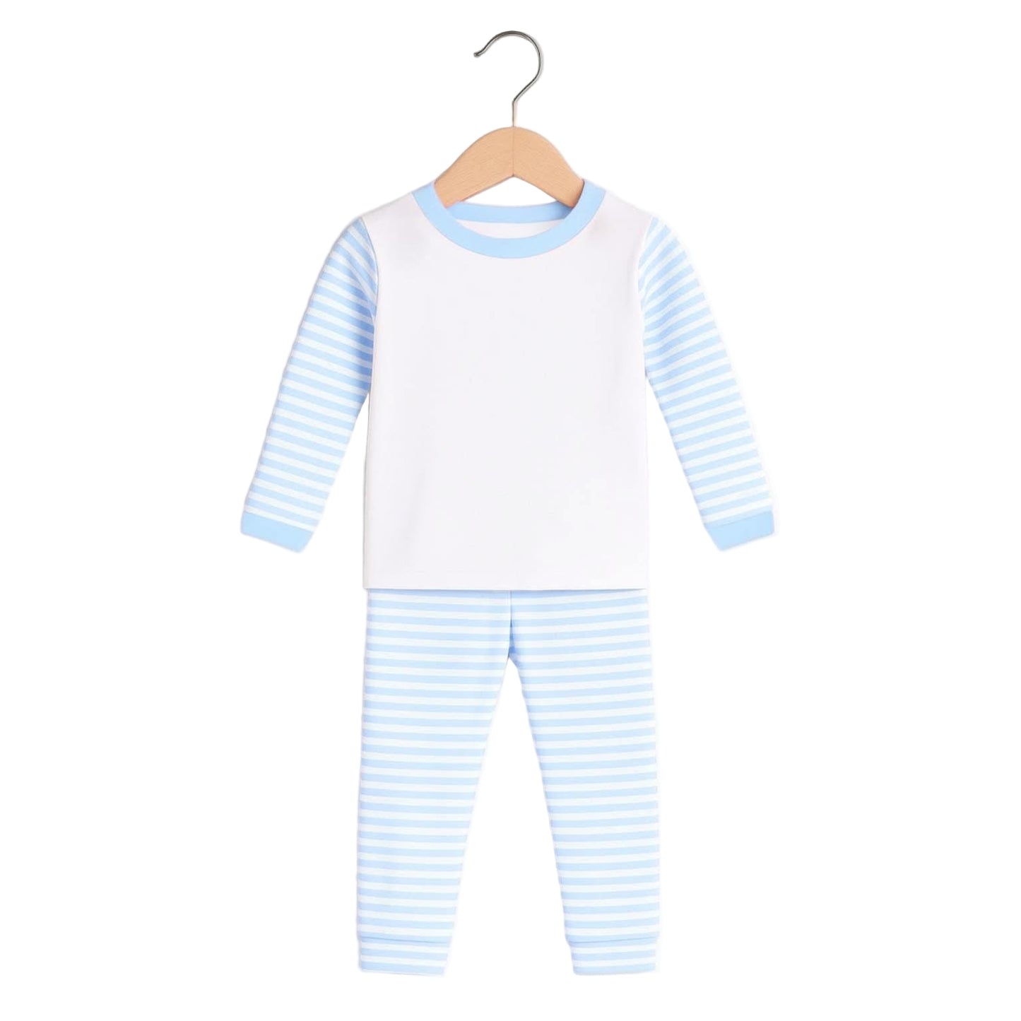 Personalised Childrens Pyjama’s - Create Your Own Design | Blue Stripe