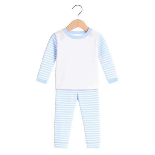 Personalised Childrens Pyjama’s - Create Your Own Design | Blue Stripe