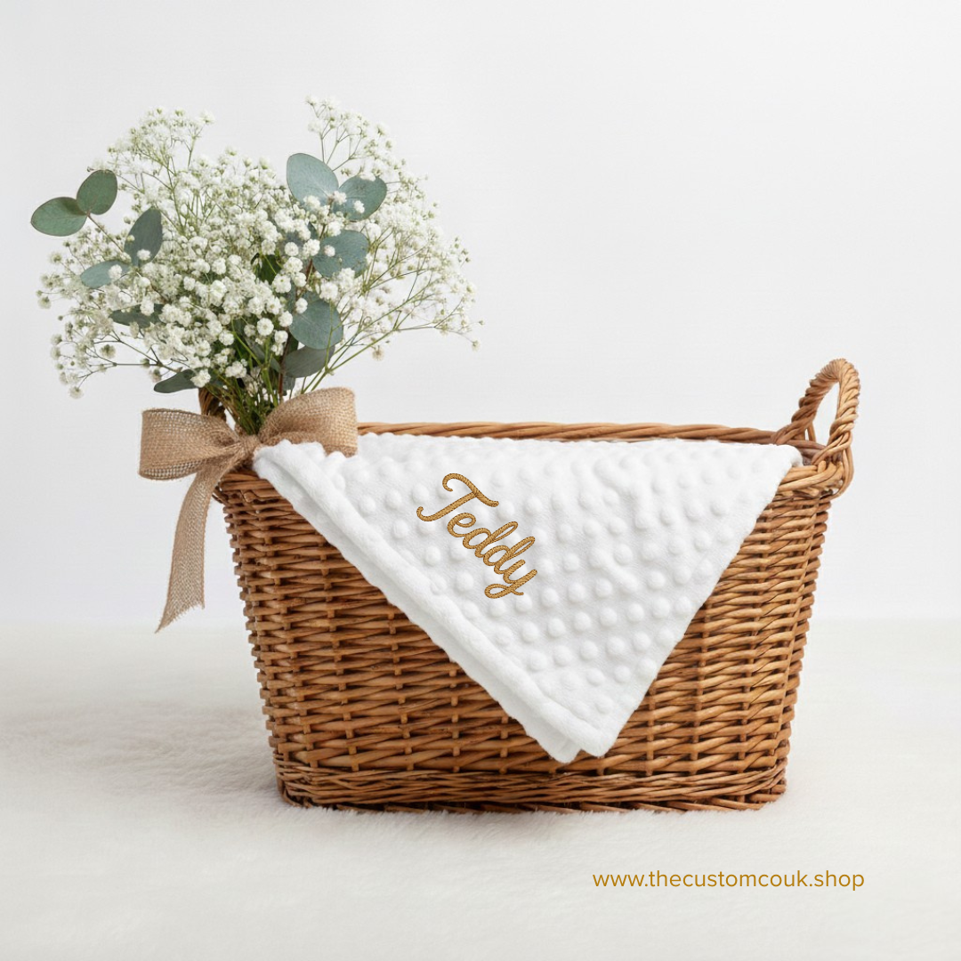 Personalised Name Baby Blanket | Minky Dimple Blanket