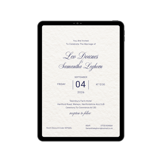 Custom Wedding Invitation | Bespoke Digital Design | Personalised Wedding Stationery