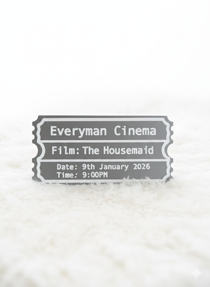 Personalised Acrylic Ticket | Cinema Or Event