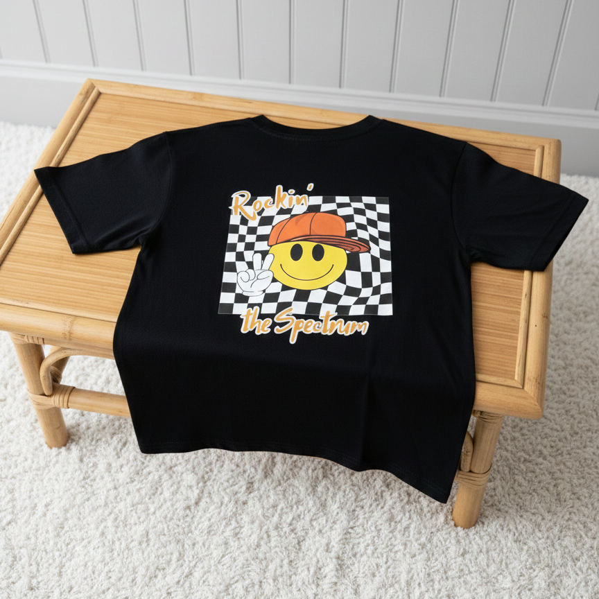 Rocking The Spectrum Kids T-Shirt | Autism Awareness Tee | The Inclusion Initiative