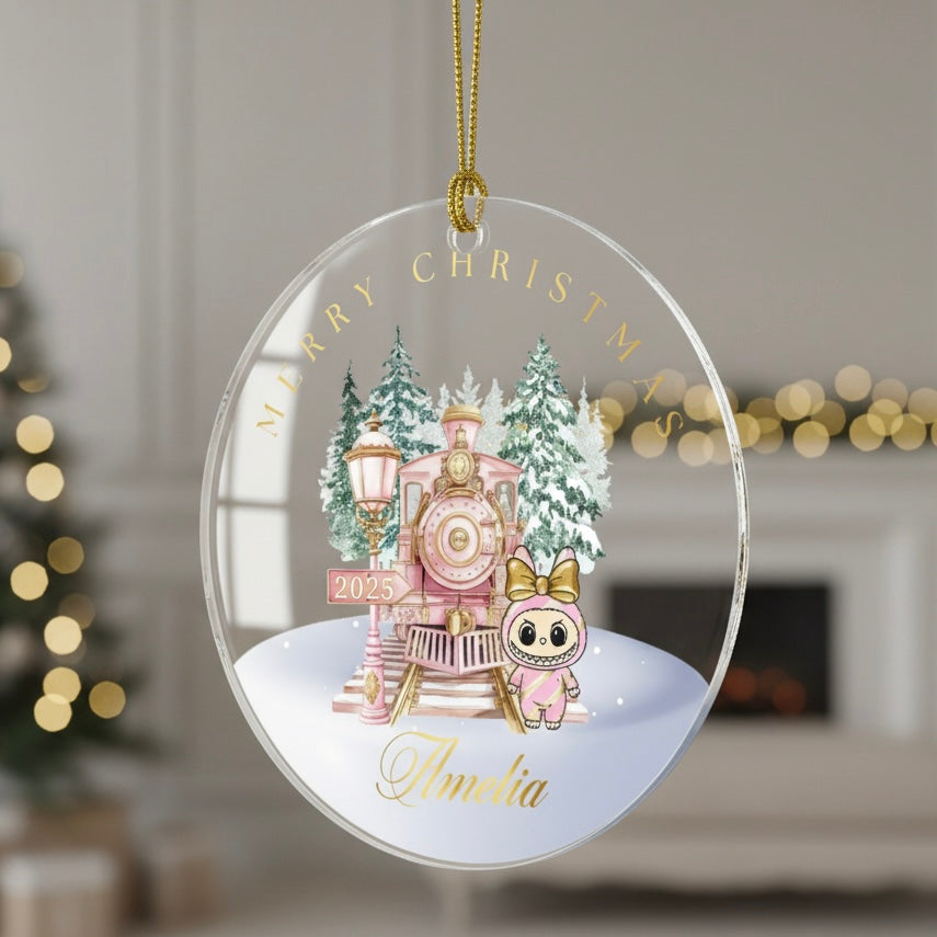 Labubu Custom Acrylic Tree Decoration - Personalised Christmas Bauble