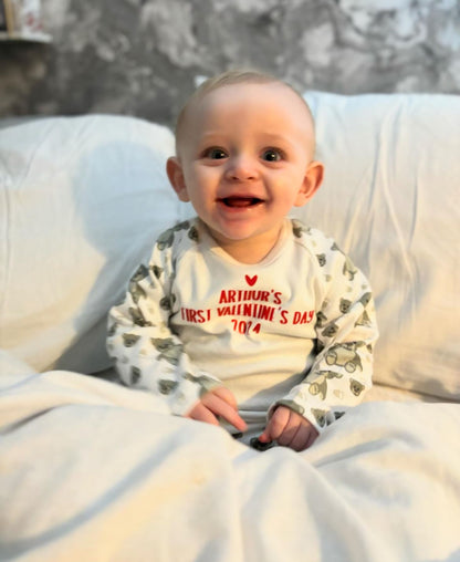 Personalised Teddy Bear Print Toddler Pyjamas