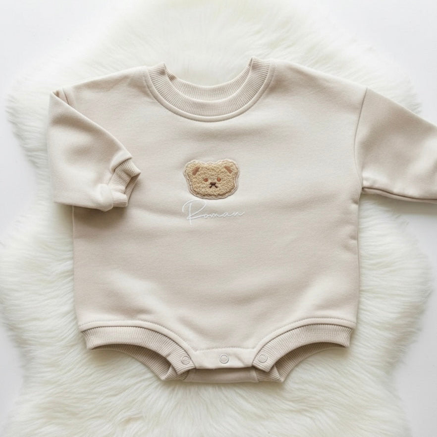 Personalised Teddy Bear Romper Sweater