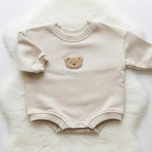Personalised Teddy Bear Romper Sweater