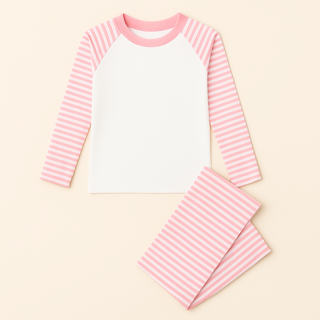 Children's Custom Pyjama’s - Pastel Stripes - Cotton
