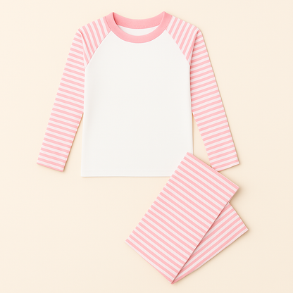 Children's Custom Pyjama’s - Pastel Stripes - Cotton