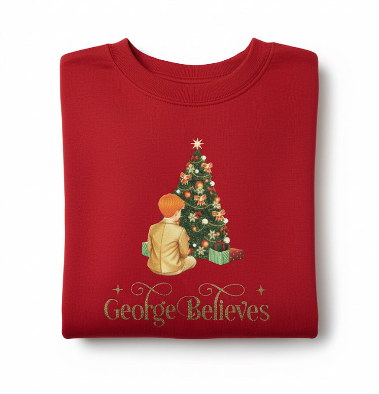 Personalised Believe’s Sweatshirt for Kids - Custom Christmas Jumper | Festive Family Outfit