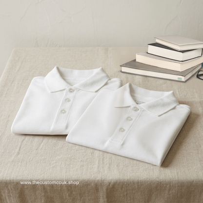 Custom Printed Polo Shirt | White