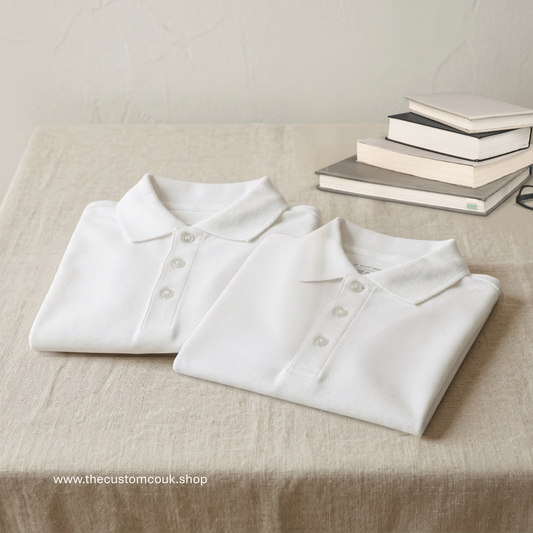 Custom Printed Polo Shirt | White
