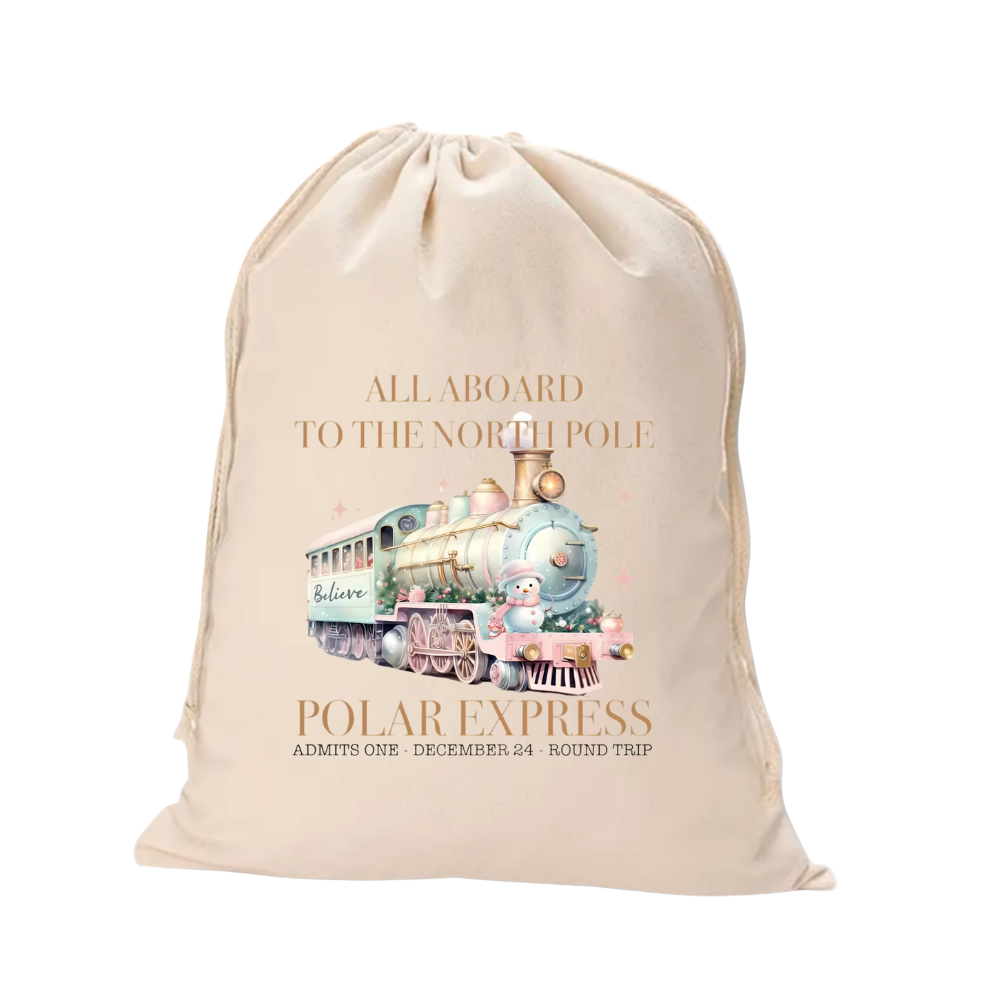 Personalised Christmas Canvas Present Sack