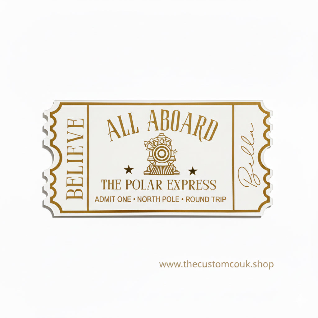 Personalised Polar Express | Acrylic Ticket