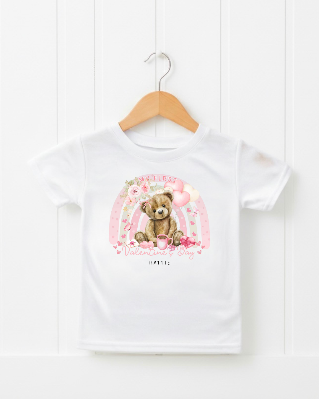 Personalised Valentines Day T-Shirt | Teddy Bear