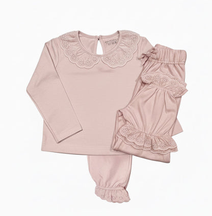 Personalised Girls Long Sleeve Frilled Pyjama’s