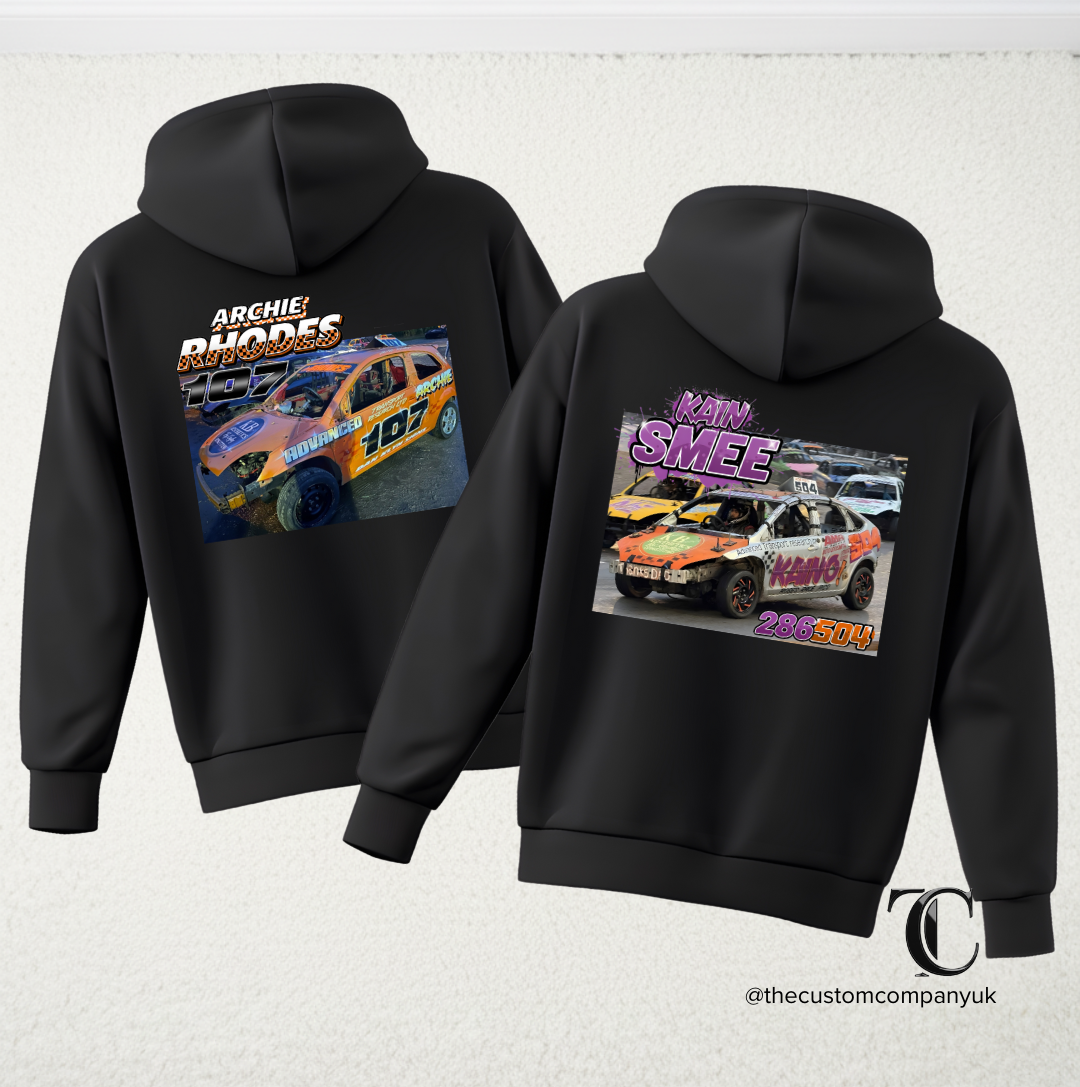 Bespoke Racing Car Graphic Hoodie – Personalised Adults