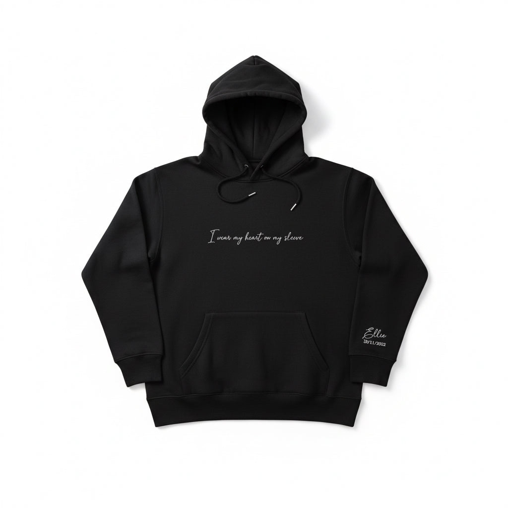 Personalised Hoodie | I Wear My Heart on my Sleeve