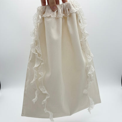 Personalised Present Sack | Handmade Lace Canvas