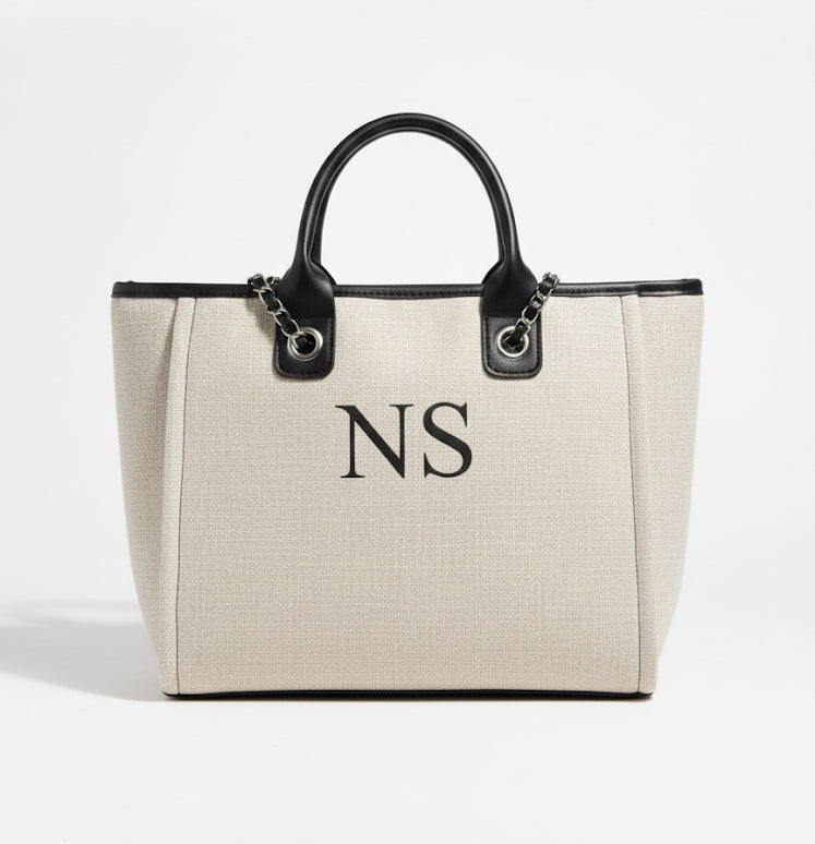 Personalised Canvas Tote Bag - Medium White
