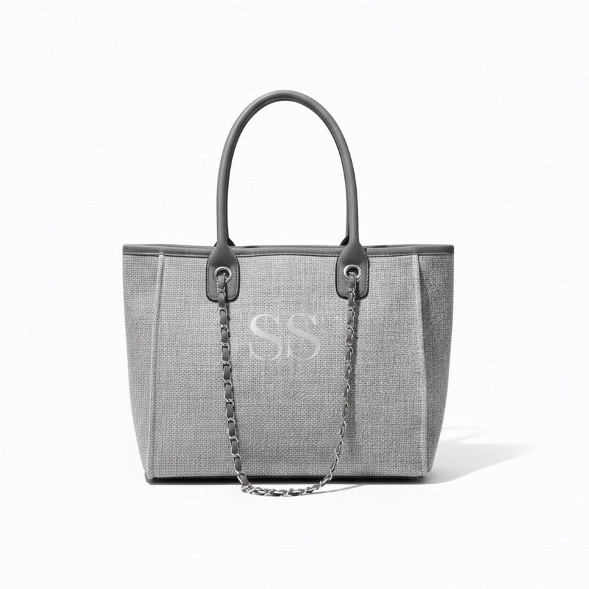 Personalised Women's Tote Bag - Grey