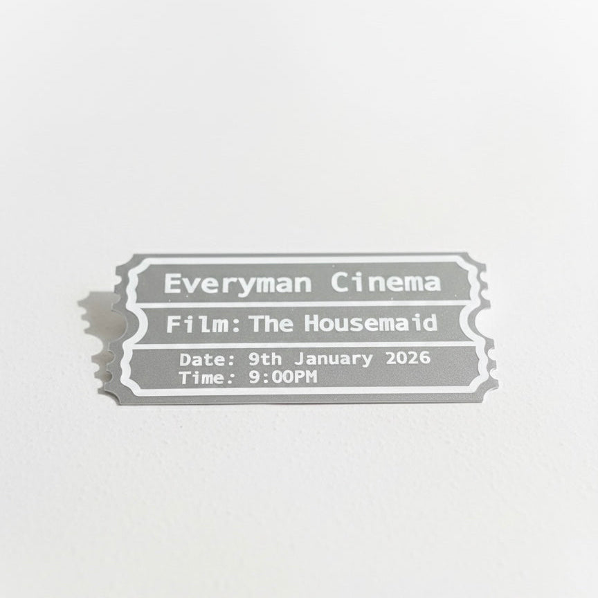 Personalised Acrylic Ticket | Cinema Or Event