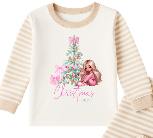 Personalised Girls Christmas Pyjama’s - Glam Dolly