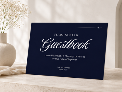 Acrylic Wedding Guestbook Table Sign | Made to Order