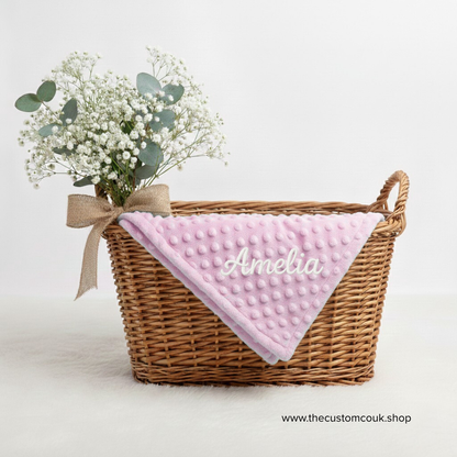 Personalised Name Baby Blanket | Minky Dimple Blanket