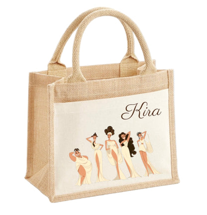 Personalised Mini Gift Bag | Canvas Pocket Jute Tote