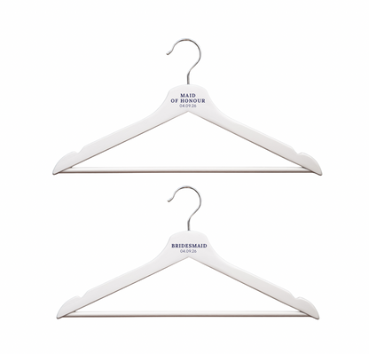 Personalised Bridal Party Hangers | Bride, Groom & Bridesmaid Hangers