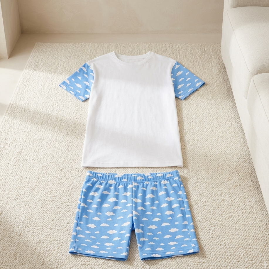 Custom Baby Pyjamas | Cloud Print - Clearance