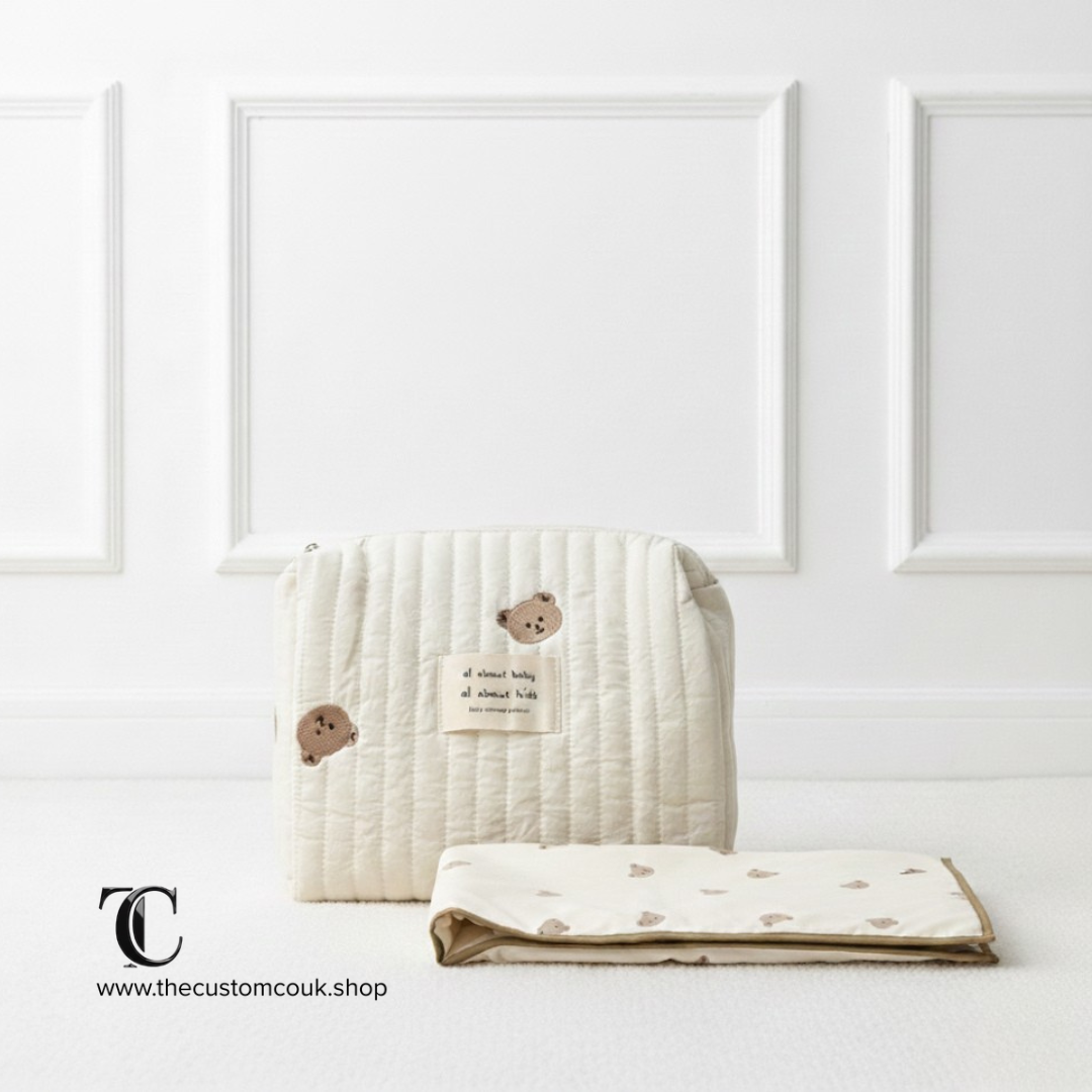 Teddy Bear Print Baby Changing Mat / Splash Mat