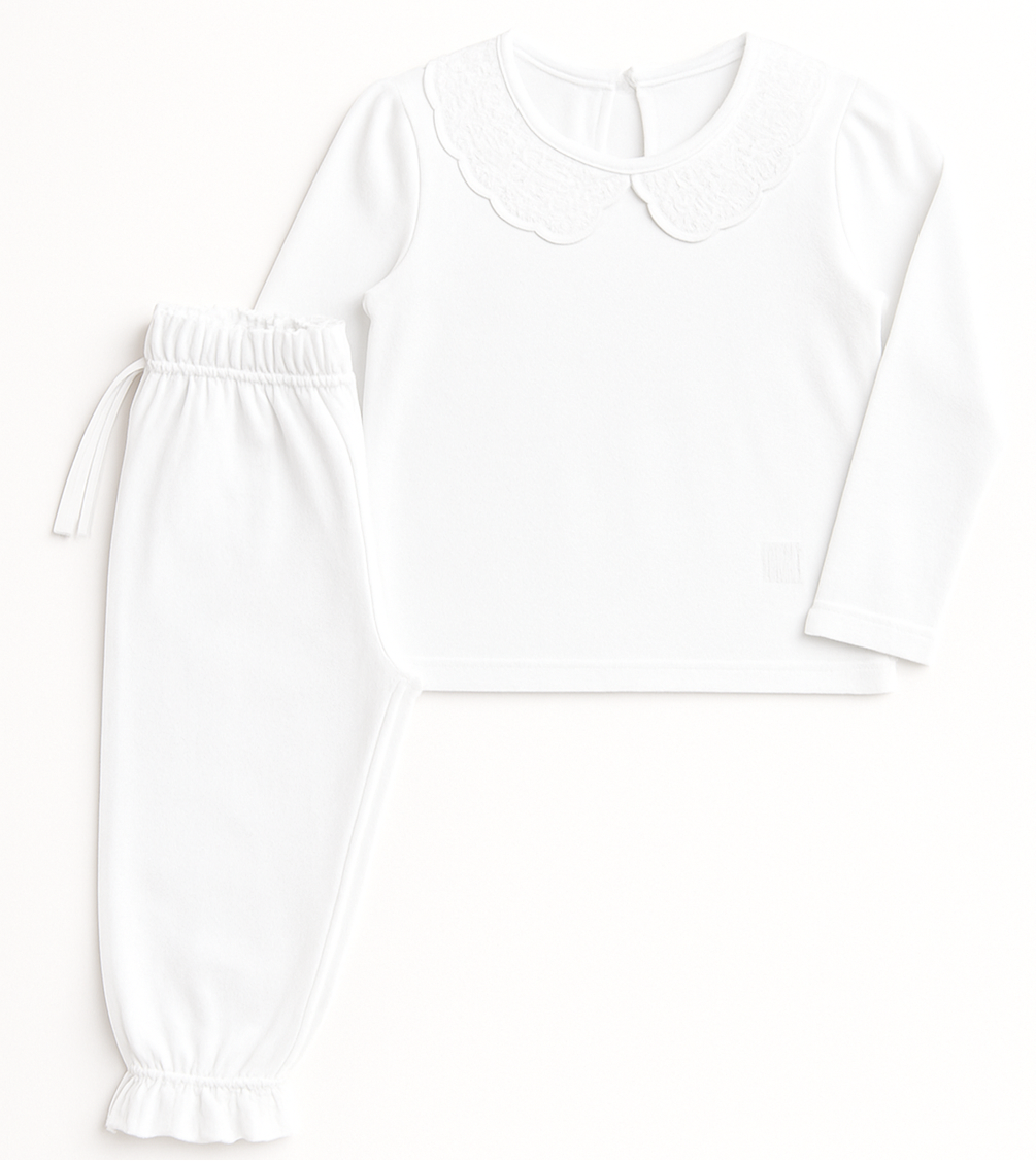 Customisable Girls Long Sleeve Frilled Pyjama’s