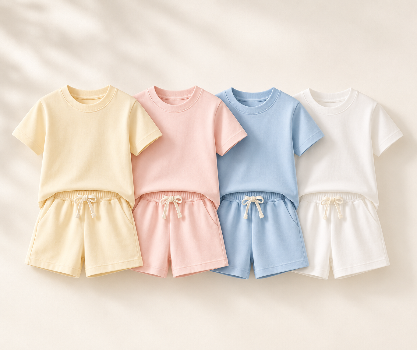 Children’s Personalised Cotton T Shirt & Shorts Pyjama Set | Pink Blue