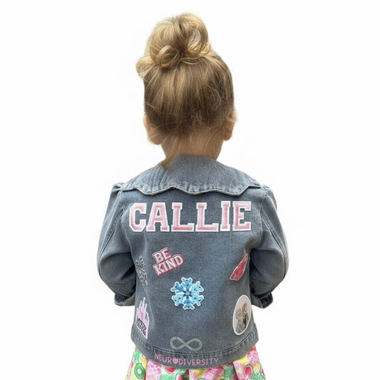 Kids Custom Chenille Patch Denim Jacket | Bespoke Personalised Design