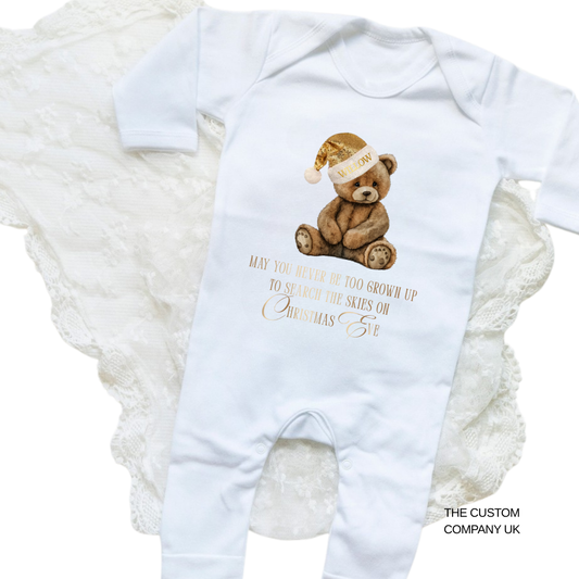 Personalised Christmas Sleep-suit - May You Never Be Too Grown Up