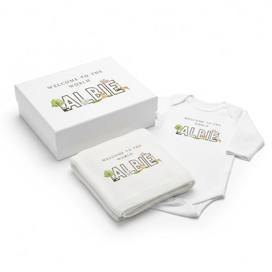 Personalised Luxury Newborn Baby Keepsake Set
