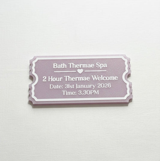 Personalised Acrylic Gift Voucher | Custom Ticket for Any Occasion