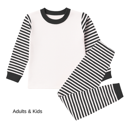Adults Pyjama’s - Stripes - Sublimation Custom Designs