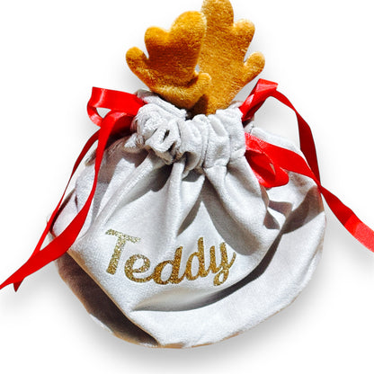 Personalised Velvet Antler Small Gift Bag