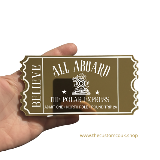 Personalised Polar Express | Acrylic Ticket