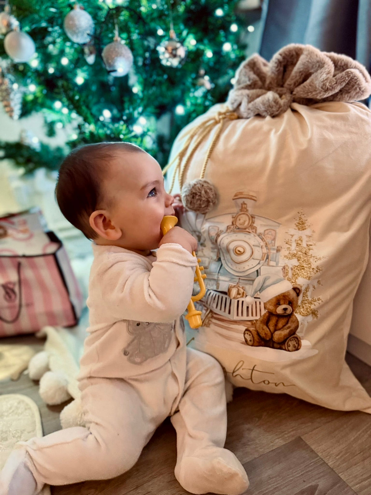 Personalised Christmas Santa Sack | Signature Teddy Bear Design