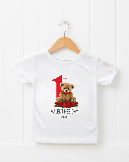 Personalised Valentines Day T-Shirt | Teddy Bear