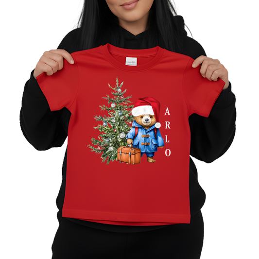 Personalised Children’s T-Shirt - Paddington Bear Christmas