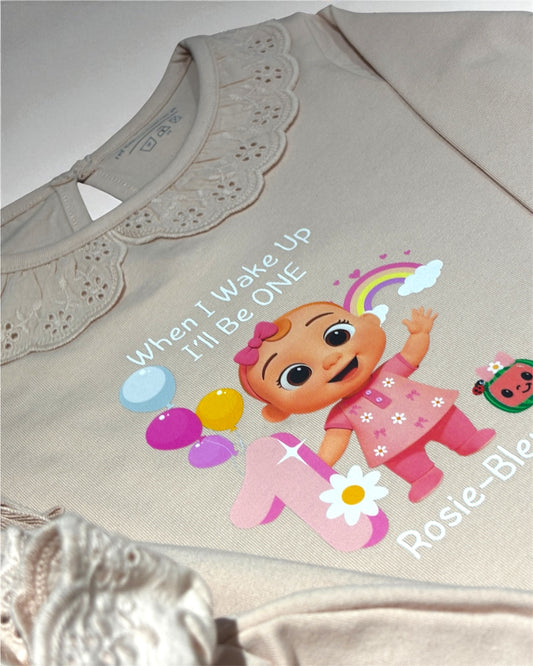 When I Wake Up I’ll Be One - Cocomelon Girls Birthday Pyjama’s
