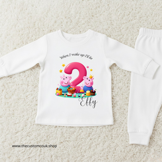 Personalised Birthday Pyjamas - Peppa Pig