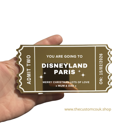 Personalised Acrylic Ticket | Disney Trip
