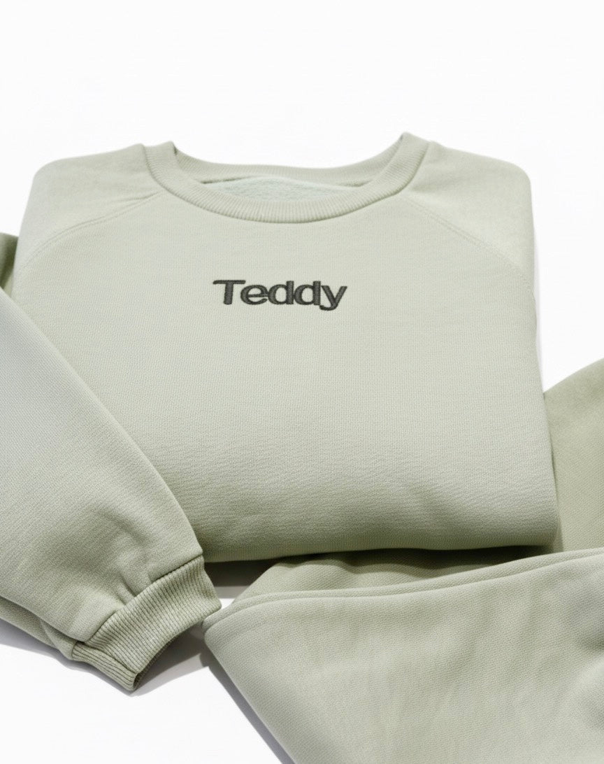 Kids Oversized Loungewear - Personalised Faux Embroidery Name