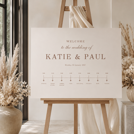 Custom Acrylic Welcome Sign | Personalised A1 Wedding Welcome Sign